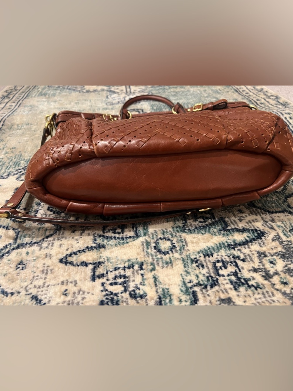 Coach Madison Criss Cross Leather Satchel Shoulder Bag #19836 - Picture 4 of 15